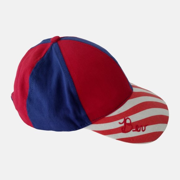 Vintage 2000s USA Red White and Blue Adjustable Womans Cotton Cap - Picture 8 of 13